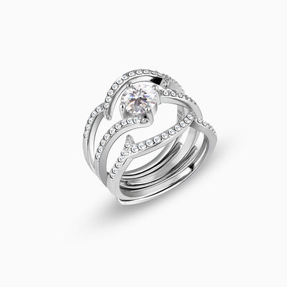 Silver Stack 'em Up Ring Set