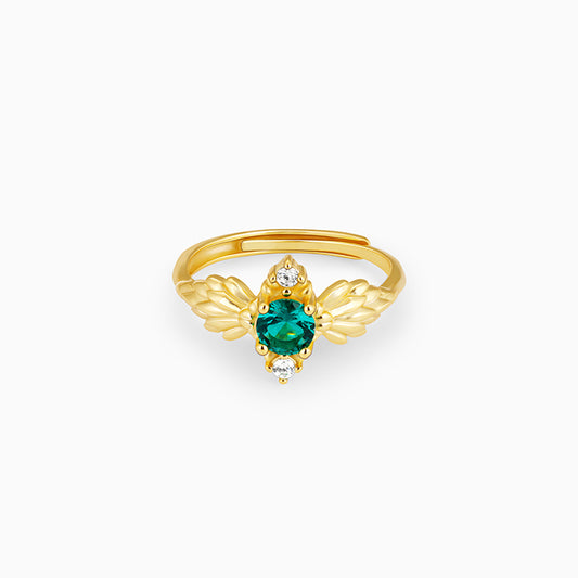 Golden Angel Wing Ring