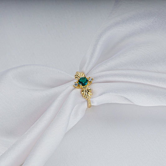 Golden Angel Wing Ring