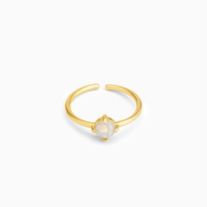 Golden White Romance Ring