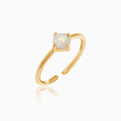 Golden White Romance Ring