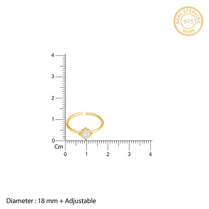 Golden White Romance Ring