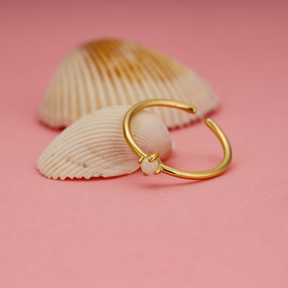 Golden White Romance Ring