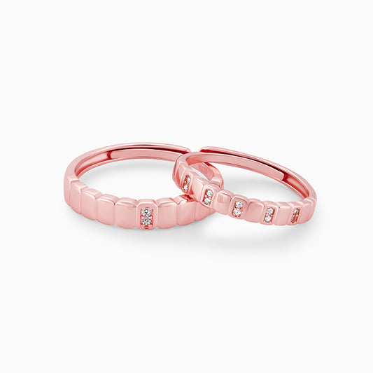 Rose Gold True Love Couple Rings