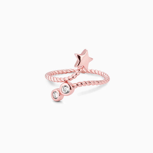 Rose Gold Star of Love Ring