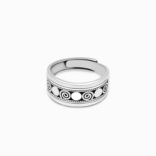 Silver Swirl World Ring