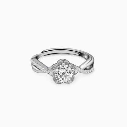 Silver Shining Zircon Flower Trio