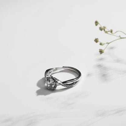Silver Shining Zircon Flower Trio