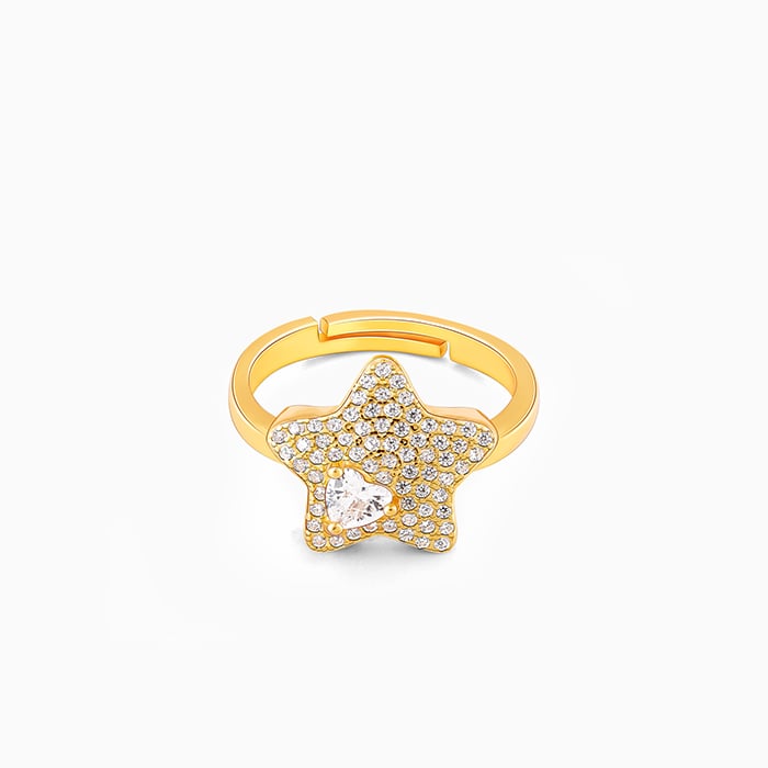 Golden Star of Love Ring