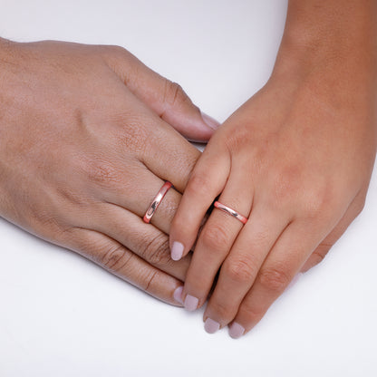 Rose Gold Lover's Paradise Couple Rings