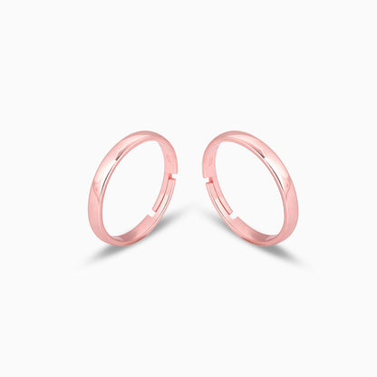 Rose Gold Lover's Paradise Couple Rings