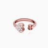 Rose Gold Sparkling Heart Ring