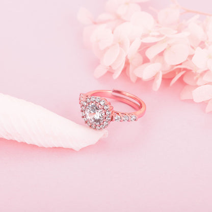 Rose Gold Floral Set of Three