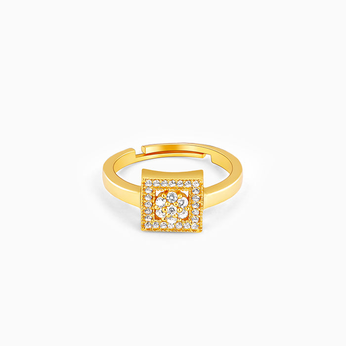 Anushka Sharma Golden Square Zircon Ring
