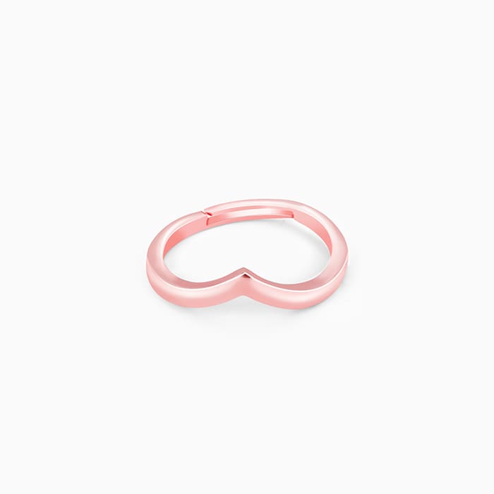Rose Gold Wishbone Ring - Image 1