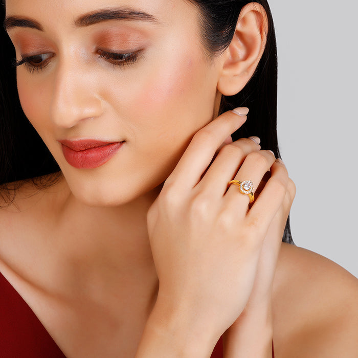 Anushka Sharma Golden Dew Drop Ring