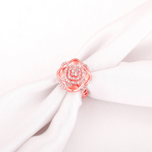 Rose Gold Love Spiral Ring