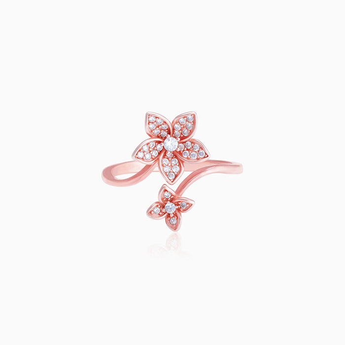 Rose Gold Blooming Flower Ring - Image 1