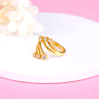 Golden Bouquet of Hug Ring