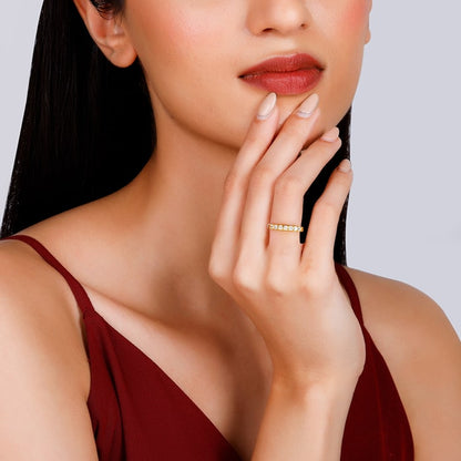 Golden Halo of Love Couple Rings