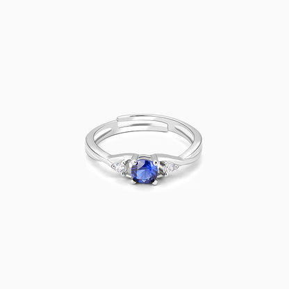 Silver Besotted By Blue Ring