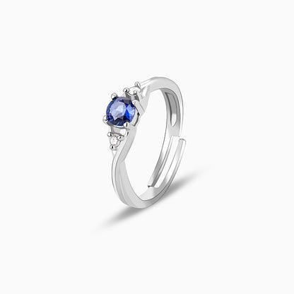 Silver Besotted By Blue Ring
