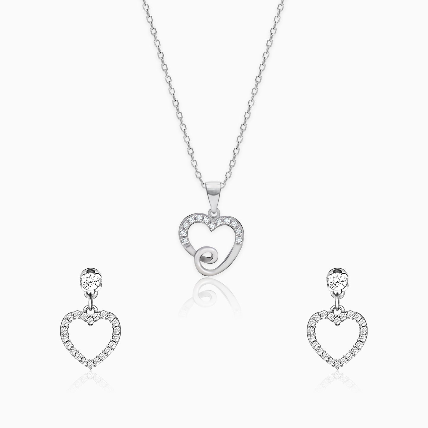 Silver All Hearts Set