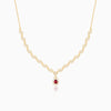Golden Cherry Pink Necklace