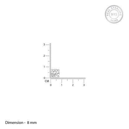 Silver Zircon Solitaire Set