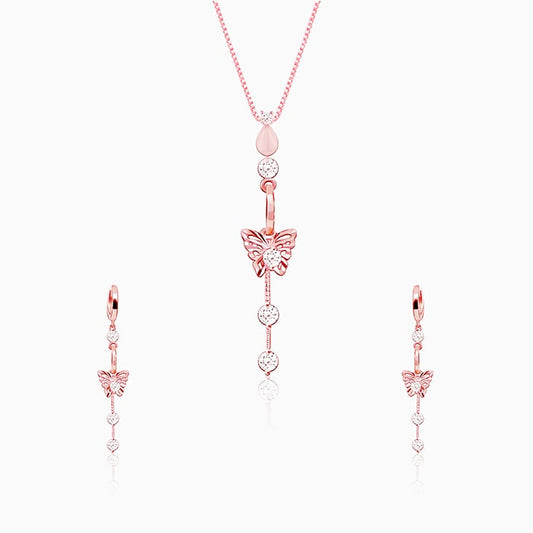 Rose Gold Charming Butterfly Set