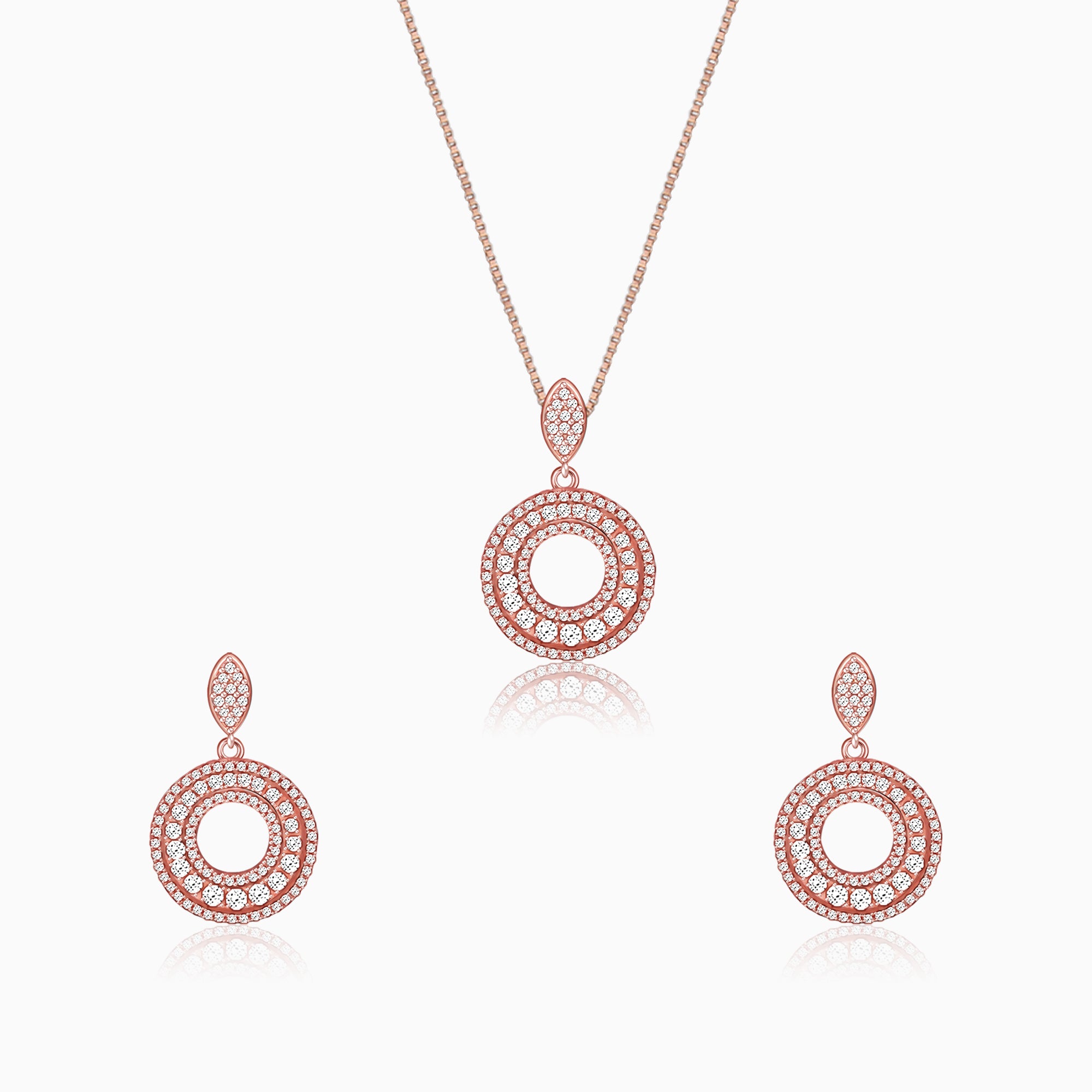 Anushka Sharma Classic Rose Gold Set with Box Chain - Image 1