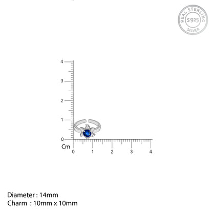 Silver Blooming Toe Ring Set