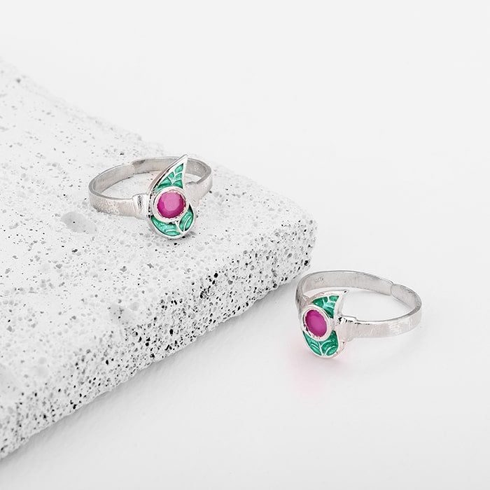 Wholesale Silver Crystal Triple Stone Stylish Toe Ring | Safasilver