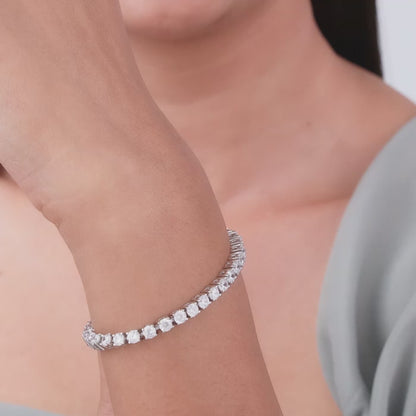 Silver Sparkly Elegant Tennis Bracelet