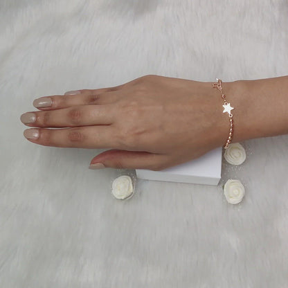 Rose Gold Star Charm Bracelet