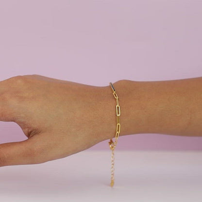 Golden Chained Streamer Bracelet