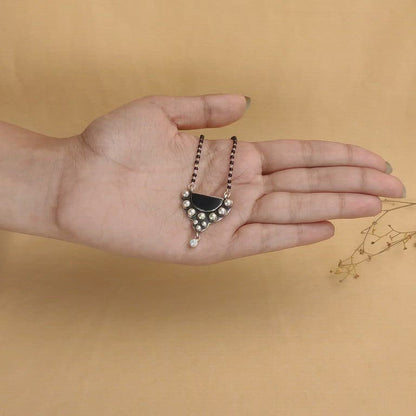 Oxidised Silver Sun Mangalsutra