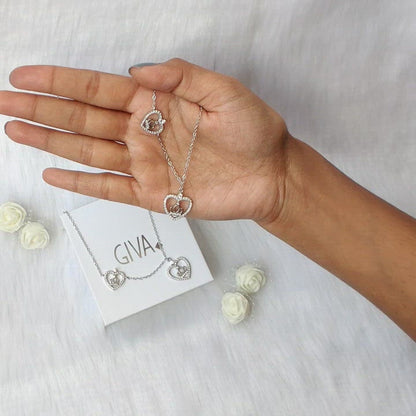 Silver Crown Heart Anklet