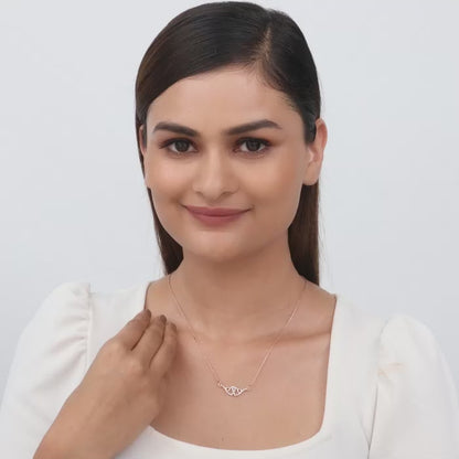 Rose Gold Flying Hearts Necklace