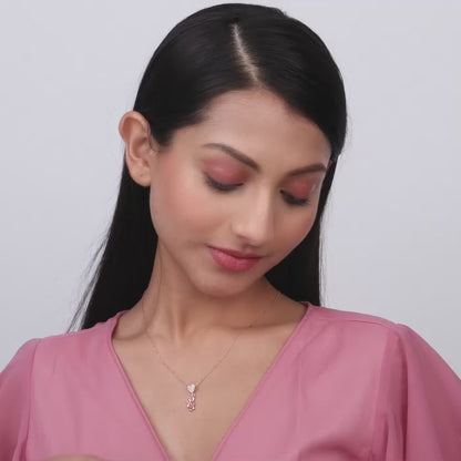 Rose Gold Beary Love Necklace