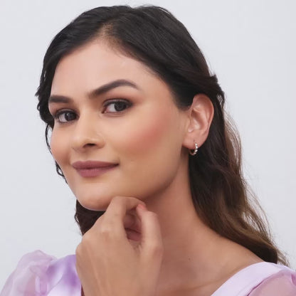 Gold Magnificent Glam Diamond Hoop Earrings