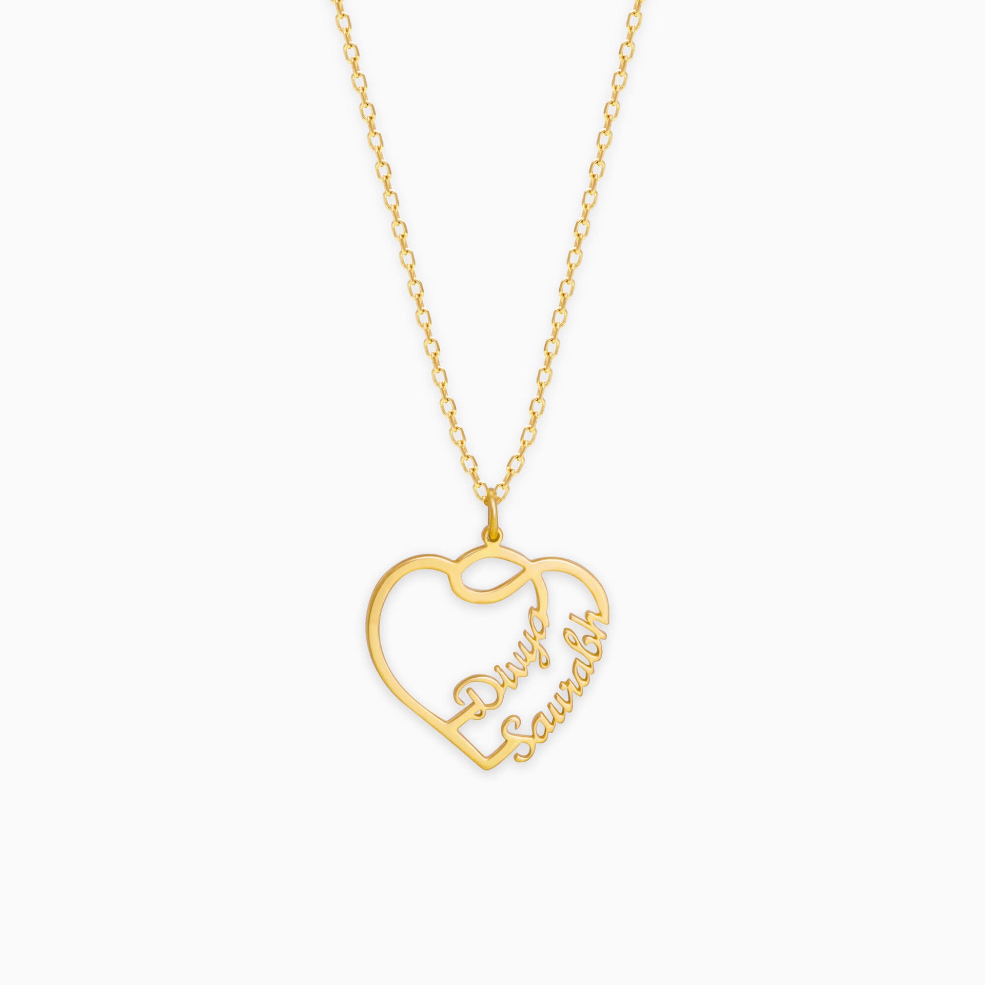 Lovestruck Couple Golden Pendant With Chain – GIVA