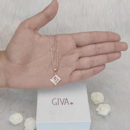 Golden Maze Pendant with Link Chain