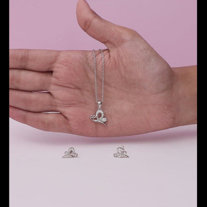 Silver Love Like A Butterfly Set