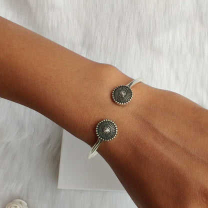 Oxidised Silver Minimal Bracelet