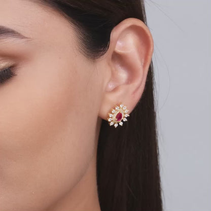 Golden Prime Pink Earrings