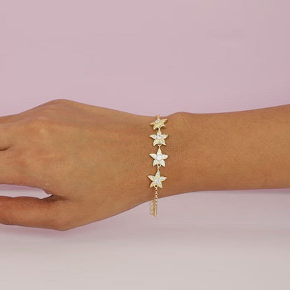 Golden Dancing Stars Bracelet