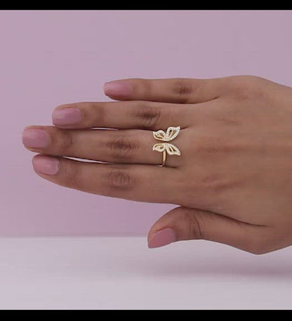 Golden Butterfly Starrer Ring