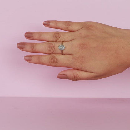 Silver Oval Ring